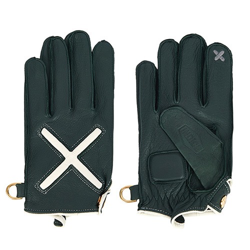 XDeer Leather Gloves X SMART TOUCH_MOTOFLEX Collabo Edition (DEER/D.Green)