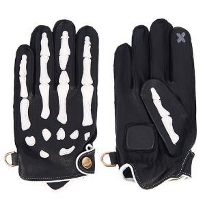 SkullDeer Leather Gloves X SMART TOUCH Skull Edition(DEER/BLACK)