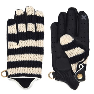 Summer Knit Prisoner Gloves X SMART TOUCH(DEER/KNIT/Stripe_W_B)