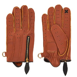 Cheeky Zipper Gloves X SMART TOUCH (DEER/BROWN)