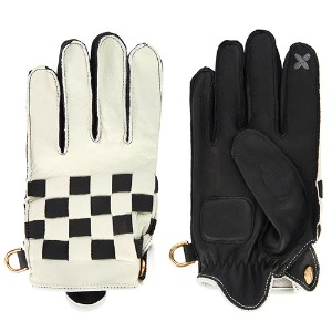 Intre Checkered Deer Leather Gloves X SMART TOUCH_ (DEER/BLACK)